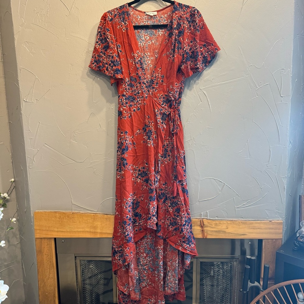 Cotton Candy LA wrap floral dress